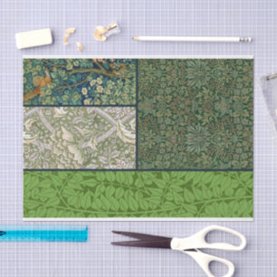 William Morris Grid Collage Decoupage Paper