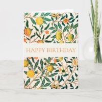 WILLIAM MORRIS "HAPPY BIRTHDAY" GREETING CARD