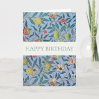 WILLIAM MORRIS "HAPPY BIRTHDAY" GREETING CARD