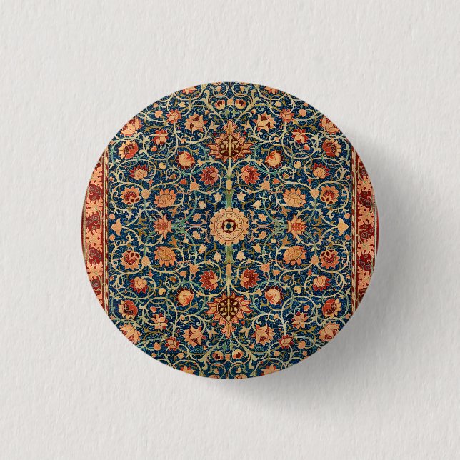 William Morris Holland Park Carpet Pattern 3 Cm Round Badge (Front)