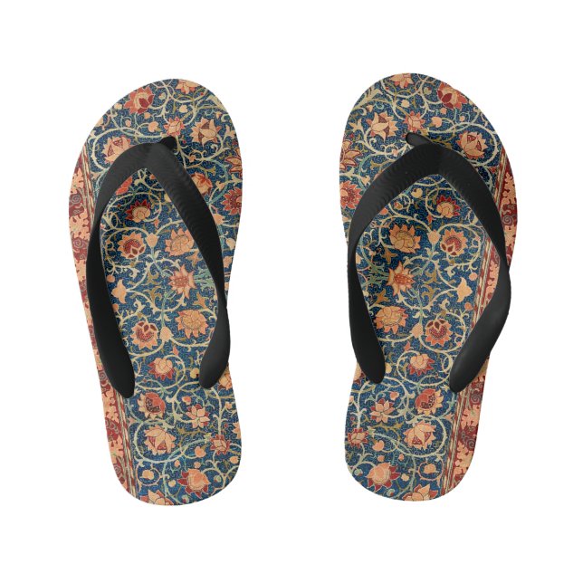 William Morris Holland Park Carpet Pattern Kid's Thongs (Footbed)