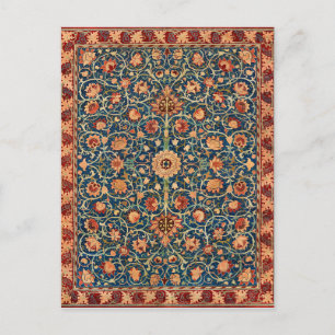 William Morris Holland Park Carpet Pattern Postcard