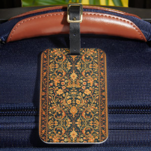 William Morris Holland Park Carpet Vintage pattern Luggage Tag
