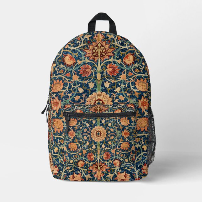 William Morris Holland park carpet vintage Printed Backpack (Front)