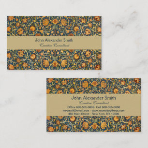 William Morris Holland Park Navy Carpet Art Business Card