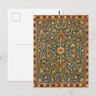 William Morris Holland Park Navy Carpet Art Postcard