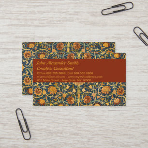 William Morris Holland Park Vintage Carpet Rug Business Card