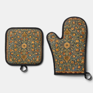 William Morris Holland Park Vintage Carpet Rug Oven Mitt & Pot Holder Set
