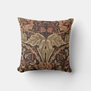 William Morris Honeysuckle Antique Floral Pattern Cushion
