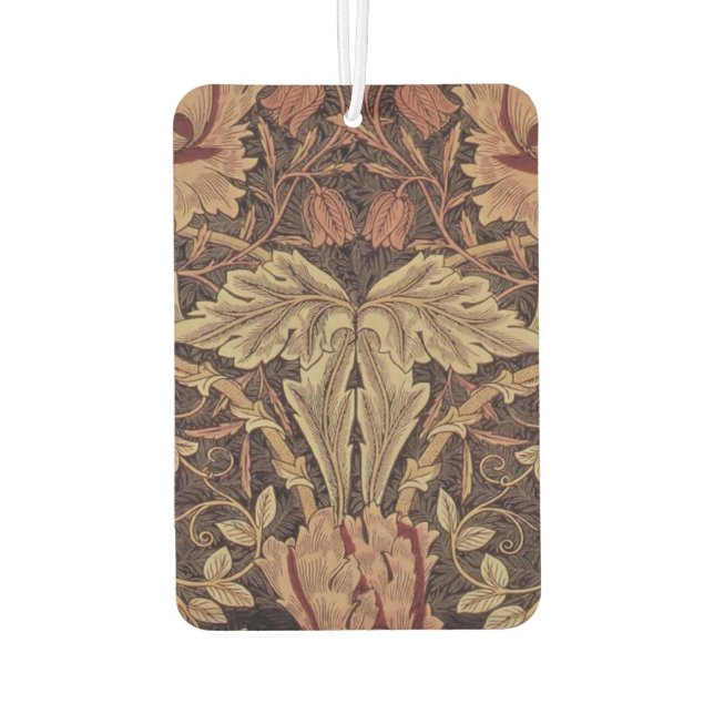 William Morris Honeysuckle Classic English Art Car Air Freshener (Back)