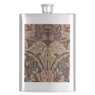 William Morris Honeysuckle Classic English Art Hip Flask
