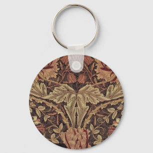 William Morris Honeysuckle Classic English Art Key Ring