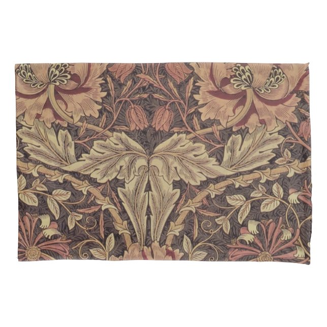 William Morris Honeysuckle Classic English Art Pillowcase (Front)