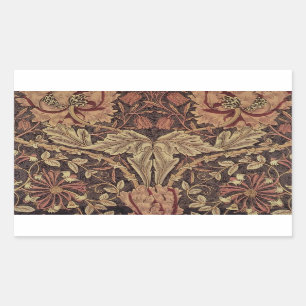 William Morris Honeysuckle Classic English Art Rectangular Sticker
