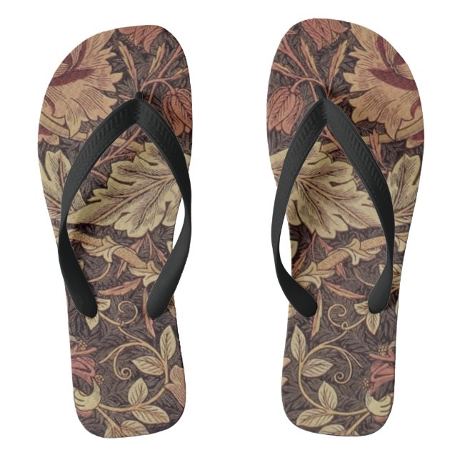 William Morris Honeysuckle Classic English Art Thongs (Footbed)