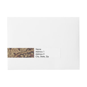 William Morris Honeysuckle Classic English Art Wraparound Address Label