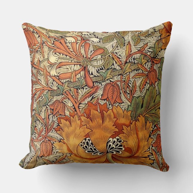 William Morris Honeysuckle Cushion (Front)