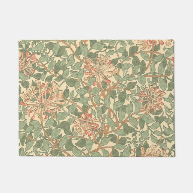 William Morris Honeysuckle Doormat (Front)