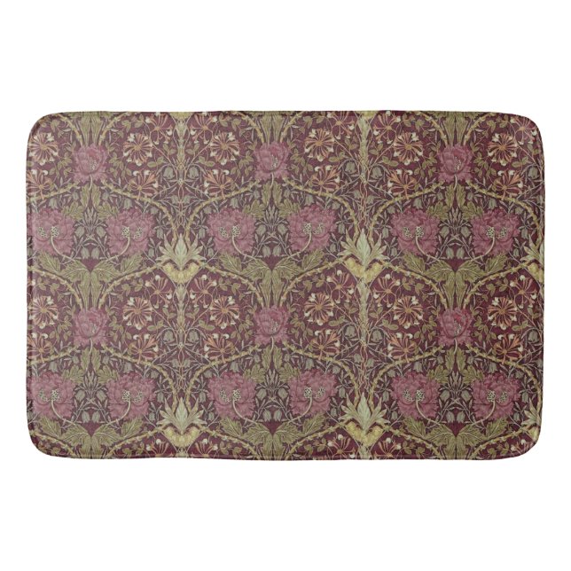 William Morris, Honeysuckle, floral. pattern, art Bath Mat (Front)