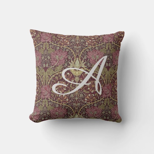 William Morris, Honeysuckle, floral. pattern, art Cushion (Front)