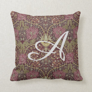 William Morris, Honeysuckle, floral. pattern, art Cushion