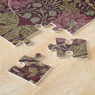 William Morris, Honeysuckle, floral. pattern, art Jigsaw Puzzle