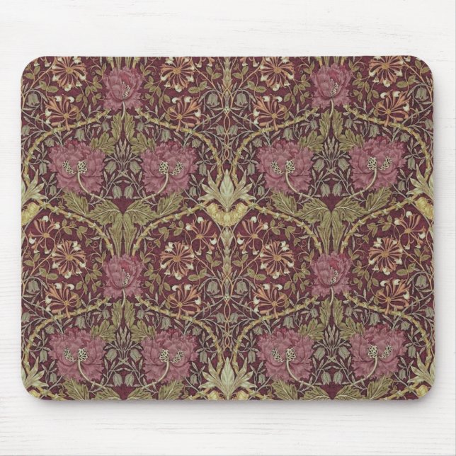 William Morris, Honeysuckle, floral. pattern, art Mouse Pad (Front)
