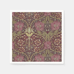 William Morris, Honeysuckle, floral. pattern, art Napkin