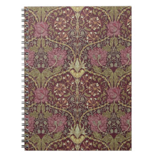 William Morris, Honeysuckle, floral. pattern, art Notebook