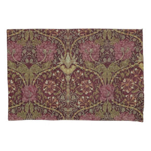 William Morris, Honeysuckle, floral. pattern, art Pillowcase