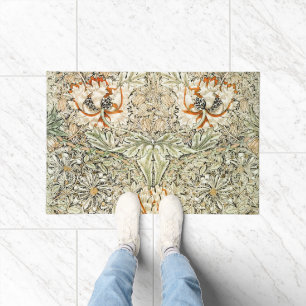 William Morris Honeysuckle Floral Wallpaper Doormat