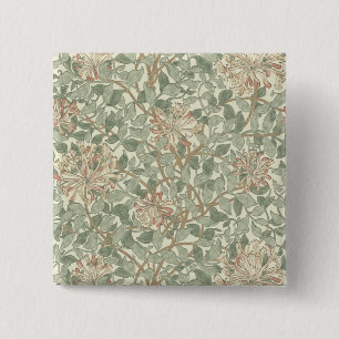 William Morris Honeysuckle Flower Wallpaper 15 Cm Square Badge