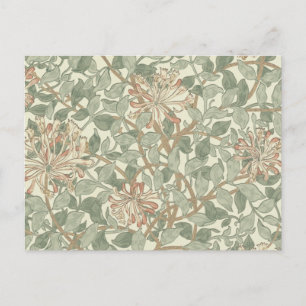 William Morris Honeysuckle Flower Wallpaper Postcard