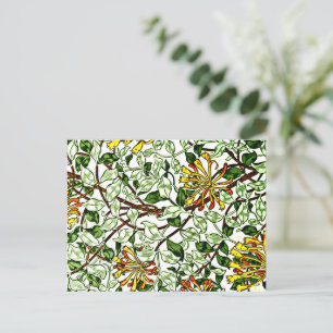 William Morris - Honeysuckle green and yellow Postcard