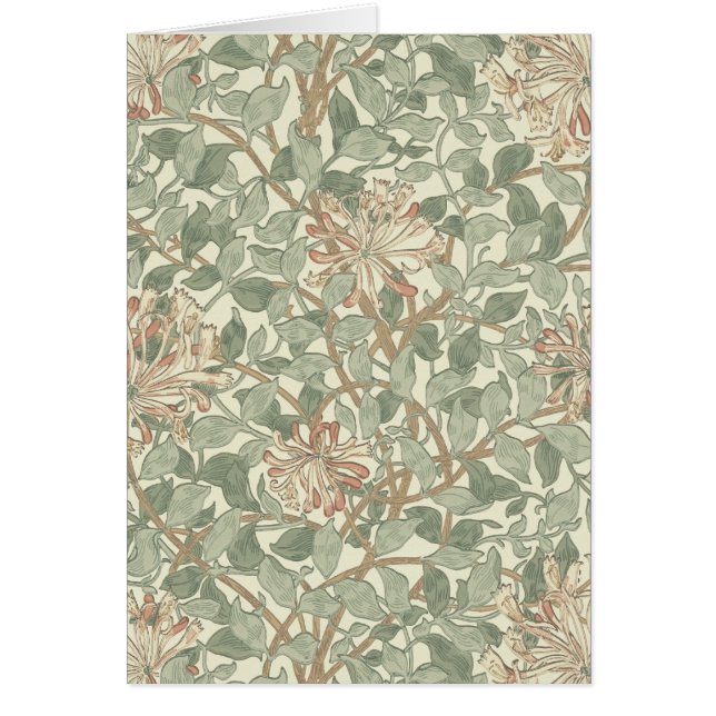 William Morris Honeysuckle Green Floral (Front)