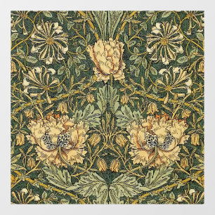 William Morris Honeysuckle Green Floral