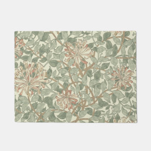 William Morris Honeysuckle Green Floral Doormat