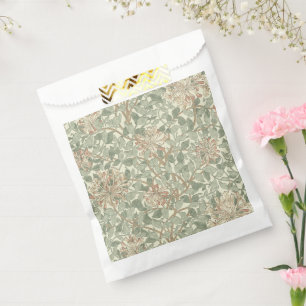 William Morris Honeysuckle Green Floral Favour Bag