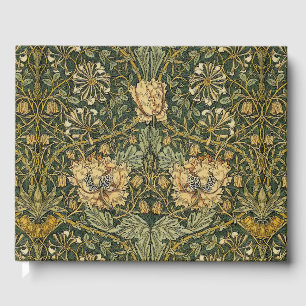 William Morris Honeysuckle Green Yellow  Guest Book