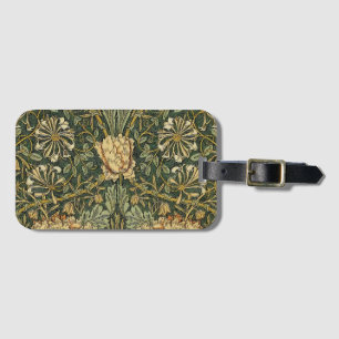 William Morris Honeysuckle Green Yellow  Luggage Tag