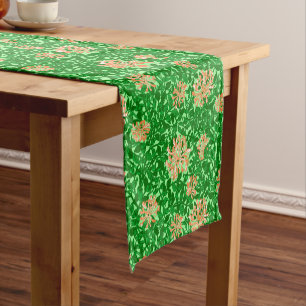 William Morris Honeysuckle, Peach and Green Short Table Runner