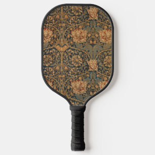 William Morris Honeysuckle Rich Red Dark Blue Pickleball Paddle