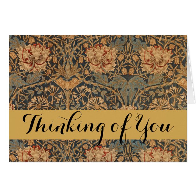 William Morris Honeysuckle Rich Wallpaper (Front Horizontal)