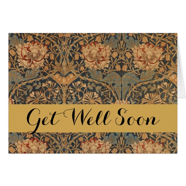 William Morris Honeysuckle Rich Wallpaper (Front Horizontal)