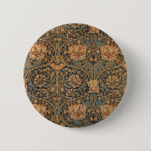 William Morris Honeysuckle Rich Wallpaper 6 Cm Round Badge