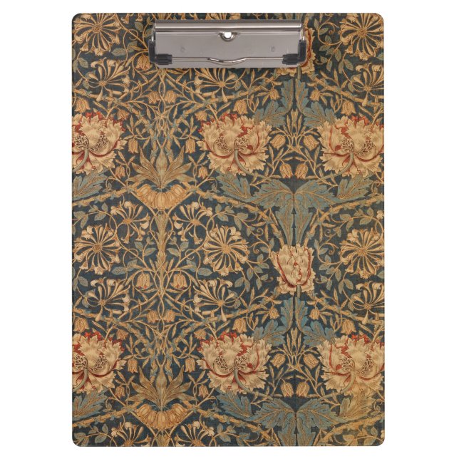 William Morris Honeysuckle Rich Wallpaper Clipboard (Front)