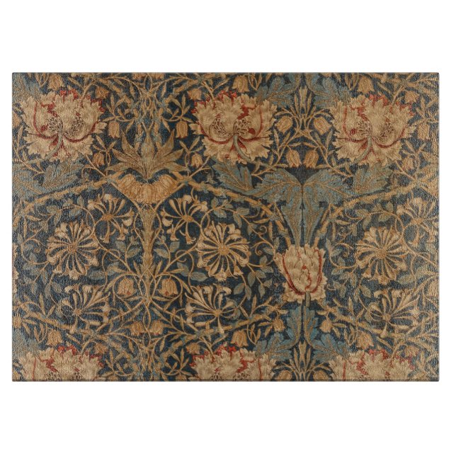 William Morris Honeysuckle Rich Wallpaper Cutting Board (Front)