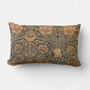William Morris Honeysuckle Rich Wallpaper Lumbar Cushion