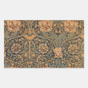 William Morris Honeysuckle Rich Wallpaper Rectangular Sticker