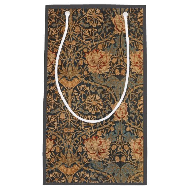 William Morris Honeysuckle Rich Wallpaper Small Gift Bag (Front)